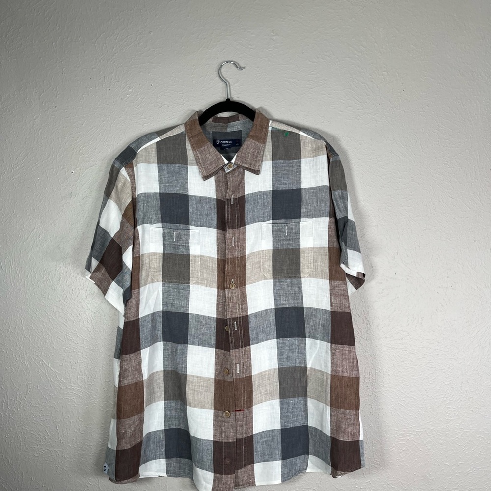 Cremieux collection short sleeve button up shirt